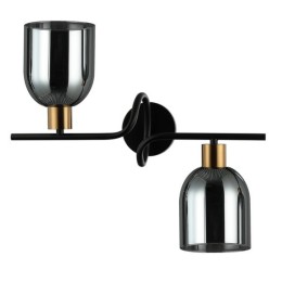 Italux WL-66892-2A-BK-SG Wandleuchte Servio E14