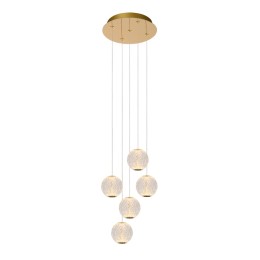 Lucide L134992260 LED Pendel-Kronleuchter CINTRA  | 5x4,7W integrierte LED-Quelle | 5x290lm | 2700K