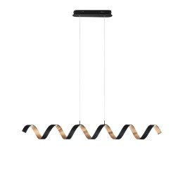 Luce Ambiente Design HELIX-S6C NER LED Pendel-Kronleuchter HELIX | 30W integrierte LED-Quelle
