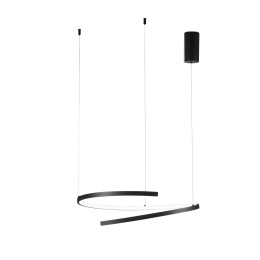 Luce Ambiente Design MOMA-S60-NER LED Pendel-Kronleuchter MOMA | 38W integrierte LED-Quelle