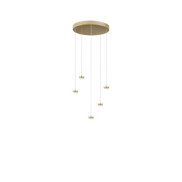 Luce Ambiente Design BASE-S-R5-ORO  LED Pendel-Kronleuchter BASE | 20W integrierte LED-Quelle