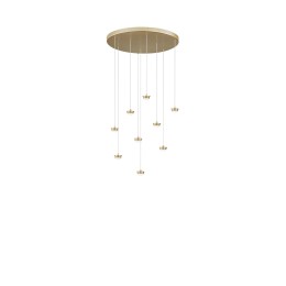 Luce Ambiente Design BASE-S-R9-ORO LED Pendel-Kronleuchter BASE | 36W integrierte LED-Quelle