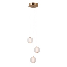 Italux PND-34362-3-HBR-OPAL LED Pendel-Kronleuchter Ganti | 8W LED | 865lm | 3000K