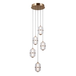 Italux PND-34375-5-HBR LED Pendel-Kronleuchter Alani | 28W LED | 2184lm | 3000K