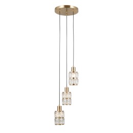 Italux PND-40668-3-HBR Pendel-Kronleuchter Alma E27