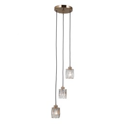 Italux PND-40813-3R-HBR Pendel-Kronleuchter Torno E14
