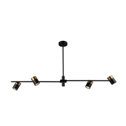 Italux PND-58892-4-BK-BRO Pendel-Kronleuchter Elice GU10