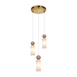 Italux PND-95331-3-BRSS Pendel-Kronleuchter Santos G9