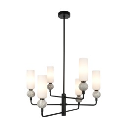 Italux PND-95331-6-BK Pendel-Kronleuchter Santos G9